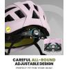 OutdoorMaster Gem Recreational MIPS Cycling Helmet – Two Removable Liners & Ventilation in Multi-Environment – Bike Helmet in Mountain, Motorway for Youth & Adult(Misty Sakura)