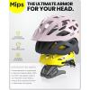 OutdoorMaster Gem Recreational MIPS Cycling Helmet – Two Removable Liners & Ventilation in Multi-Environment – Bike Helmet in Mountain, Motorway for Youth & Adult(Misty Sakura)