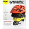 OutdoorMaster Gem Recreational MIPS Cycling Helmet – Two Removable Liners & Ventilation in Multi-Environment – Bike Helmet in Mountain, Motorway for Youth & Adult(Matte Orange)