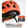 OutdoorMaster Gem Recreational MIPS Cycling Helmet – Two Removable Liners & Ventilation in Multi-Environment – Bike Helmet in Mountain, Motorway for Youth & Adult(Matte Orange)
