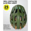OutdoorMaster Gem Recreational MIPS Cycling Helmet – Two Removable Liners & Ventilation in Multi-Environment – Bike Helmet in Mountain, Motorway for Youth & Adult(Palm Green)