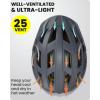 OutdoorMaster Gem Recreational MIPS Cycling Helmet – Two Removable Liners & Ventilation in Multi-Environment – Bike Helmet in Mountain, Motorway for Youth & Adult(Midnight Blue)