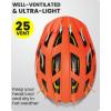 OutdoorMaster Gem Recreational MIPS Cycling Helmet – Two Removable Liners & Ventilation in Multi-Environment – Bike Helmet in Mountain, Motorway for Youth & Adult(Matte Orange)
