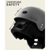 OutdoorMaster Kayak Helmet, Wakeboard Helmet Whitewater Helmet Men Women, Water Helmet with Ear Pads, Surf Helmet 12 Vents Dial Fit Adjustment Longboard Helmet, Perfect for Kayaking, Boating(Matte Grey)