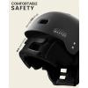 OutdoorMaster Kayak Helmet, Wakeboard Helmet Whitewater Helmet Men Women, Water Helmet with Ear Pads, Surf Helmet 12 Vents Dial Fit Adjustment Longboard Helmet, Perfect for Kayaking, Boating(Black)