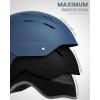 OutdoorMaster Kelvin II Ski Helmet – Snow Sport Helmet Snowboard Helmet for Men Women & Youth(Dark Blue)