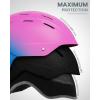 OutdoorMaster Kelvin II Ski Helmet – Snow Sport Helmet Snowboard Helmet for Men Women & Youth(Gradient Pink Blue)