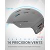 OutdoorMaster Kelvin II Ski Helmet – Snow Sport Helmet Snowboard Helmet for Men Women & Youth(Matte Gray)