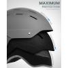 OutdoorMaster Kelvin II Ski Helmet – Snow Sport Helmet Snowboard Helmet for Men Women & Youth(Matte Gray)