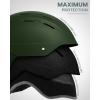 OutdoorMaster Kelvin II Ski Helmet – Snow Sport Helmet Snowboard Helmet for Men Women & Youth(Matte Green)