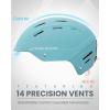 OutdoorMaster Kelvin II Ski Helmet – Snow Sport Helmet Snowboard Helmet for Men Women & Youth(Matte Mint)