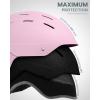 OutdoorMaster Kelvin II Ski Helmet – Snow Sport Helmet Snowboard Helmet for Men Women & Youth(Matte Pink)