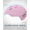 OutdoorMaster Kelvin II Ski Helmet – Snow Sport Helmet Snowboard Helmet for Men Women & Youth(Matte Pink)