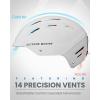 OutdoorMaster Kelvin II Ski Helmet – Snow Sport Helmet Snowboard Helmet for Men Women & Youth(Matte White)