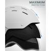OutdoorMaster Kelvin II Ski Helmet – Snow Sport Helmet Snowboard Helmet for Men Women & Youth(Matte White)