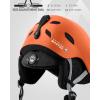 OutdoorMaster Kelvin Ski Helmet – Snowboard Helmet for Men, Women & Youth(Matte Orange)