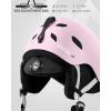 OutdoorMaster Kelvin Ski Helmet – Snowboard Helmet for Men, Women & Youth(Matte Pink)