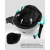 OutdoorMaster Kelvin Ski Helmet – Snowboard Helmet for Men, Women & Youth(White+Teal)