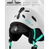 OutdoorMaster Kelvin Ski Helmet – Snowboard Helmet for Men, Women & Youth(White+Teal)