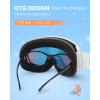 OutdoorMaster Kids Ski Goggles OTG Snowboard Goggles with 100% UV Protection Kids Snow Goggles for Boys Girls Toddler(Vlt 10.2% Revo Gold Lens)
