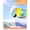 OutdoorMaster Kids Ski Goggles OTG Snowboard Goggles with 100% UV Protection Kids Snow Goggles for Boys Girls Toddler(Vlt 10.2% Revo Gold Lens)