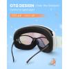 OutdoorMaster Kids Ski Goggles OTG Snowboard Goggles with 100% UV Protection Kids Snow Goggles for Boys Girls Toddler(Vlt 12% Revo Green Lens)