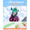 OutdoorMaster Kids Ski Goggles OTG Snowboard Goggles with 100% UV Protection Kids Snow Goggles for Boys Girls Toddler(Vlt 12% Revo Green Lens)
