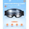 OutdoorMaster Kids Ski Goggles OTG Snowboard Goggles with 100% UV Protection Kids Snow Goggles for Boys Girls Toddler(Vlt 12.2% Silver Lens)