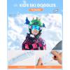 OutdoorMaster Kids Ski Goggles OTG Snowboard Goggles with 100% UV Protection Kids Snow Goggles for Boys Girls Toddler(Vlt 18.3% Revo Iceblue Lens)