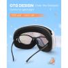 OutdoorMaster Kids Ski Goggles OTG Snowboard Goggles with 100% UV Protection Kids Snow Goggles for Boys Girls Toddler(Vlt 18.3% Revo Iceblue Lens)