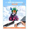 OutdoorMaster Kids Ski Goggles OTG Snowboard Goggles with 100% UV Protection Kids Snow Goggles for Boys Girls Toddler(Vlt 20% Revo Red Lens)