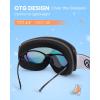 OutdoorMaster Kids Ski Goggles OTG Snowboard Goggles with 100% UV Protection Kids Snow Goggles for Boys Girls Toddler(Vlt 20% Revo Red Lens)