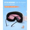 OutdoorMaster Kids Ski Goggles OTG Snowboard Goggles with 100% UV Protection Kids Snow Goggles for Boys Girls Toddler(Vlt 31% Brightred Lens)
