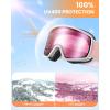 OutdoorMaster Kids Ski Goggles OTG Snowboard Goggles with 100% UV Protection Kids Snow Goggles for Boys Girls Toddler(Vlt 31% Brightred Lens)