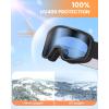 OutdoorMaster Kids Ski Goggles OTG Snowboard Goggles with 100% UV Protection Kids Snow Goggles for Boys Girls Toddler(Vlt 62% Lightblue Lens)