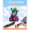 OutdoorMaster Kids Ski Goggles OTG Snowboard Goggles with 100% UV Protection Kids Snow Goggles for Boys Girls Toddler(Vlt 62% Lightblue Lens)