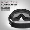 OutdoorMaster OTG Ski Goggles – Over Glasses Ski/Snowboard Goggles for Men, Women & Youth – 100% UV Protection(A1-vlt 10% Matteblackframe)