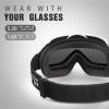 OutdoorMaster OTG Ski Goggles – Over Glasses Ski/Snowboard Goggles for Men, Women & Youth – 100% UV Protection(A1-vlt 10% Mattewhiteframe)