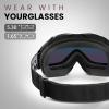 OutdoorMaster OTG Ski Goggles – Over Glasses Ski/Snowboard Goggles for Men, Women & Youth – 100% UV Protection(A1-vlt 15%)