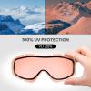 OutdoorMaster OTG Ski Goggles – Over Glasses Ski/Snowboard Goggles for Men, Women & Youth – 100% UV Protection(A3-vlt 28%)