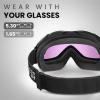 OutdoorMaster OTG Ski Goggles – Over Glasses Ski/Snowboard Goggles for Men, Women & Youth – 100% UV Protection(Green Vlt 32%)