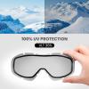 OutdoorMaster OTG Ski Goggles – Over Glasses Ski/Snowboard Goggles for Men, Women & Youth – 100% UV Protection(Iceblue Vlt 36%)