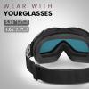 OutdoorMaster OTG Ski Goggles – Over Glasses Ski/Snowboard Goggles for Men, Women & Youth – 100% UV Protection(Vlt 60%)