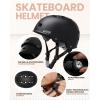 OutdoorMaster Skate Protective Gear Set for Adult & Youth, Skateboard Helmet Knee and Elbow Pads with Wrist Guards for Scooter, Inline Roller Skating, Skateboarding(Black + Orange)
