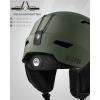 OutdoorMaster Ski Helmet Set,Snowboard Helmet with Goggles for Adults – Durable PC Shell, Protective EPS Foam & 10 Cooling Vents -Snow Helmets for Men, Women & Youth(Matte Trail Gree)