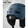 OutdoorMaster Ski Helmet Set,Snowboard Helmet with Goggles for Adults – Durable PC Shell, Protective EPS Foam & 10 Cooling Vents -Snow Helmets for Men, Women & Youth(Matte Harbor Blue)