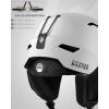 OutdoorMaster Ski Helmet Set,Snowboard Helmet with Goggles for Adults – Durable PC Shell, Protective EPS Foam & 10 Cooling Vents -Snow Helmets for Men, Women & Youth(Matte White)