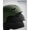 OutdoorMaster Ski Helmet Set,Snowboard Helmet with Goggles for Adults – Durable PC Shell, Protective EPS Foam & 10 Cooling Vents -Snow Helmets for Men, Women & Youth(Matte Trail Gree)