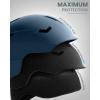 OutdoorMaster Ski Helmet Set,Snowboard Helmet with Goggles for Adults – Durable PC Shell, Protective EPS Foam & 10 Cooling Vents -Snow Helmets for Men, Women & Youth(Matte Harbor Blue)