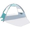 OutdoorMaster Beach Tent Sun Shelter with 2 Ventilated Doors, UPF50+ Easy Setup Beach Tent Canopy for 3 Person, Lightweight & Portable Family Beach Umbrellas for Sand with Carrying Bag -Ocracoke Coast(Cancun Seashore)